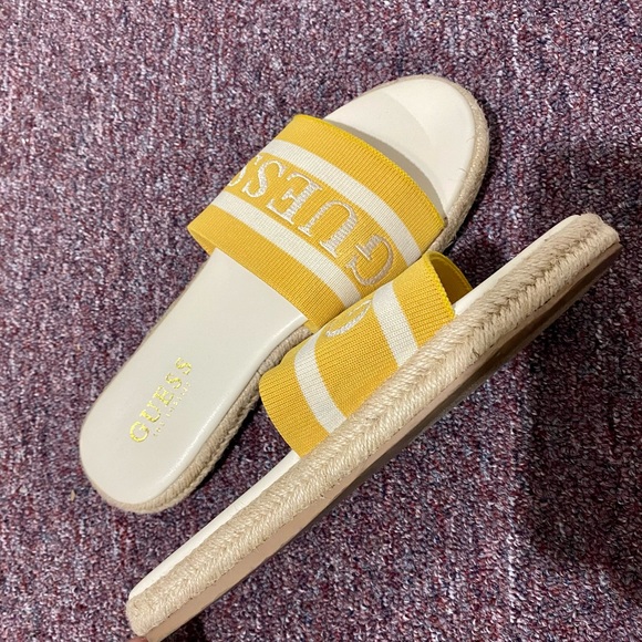 SOLD!Mustard Carlita Guess Summer Sandals - Picture 3 of 4